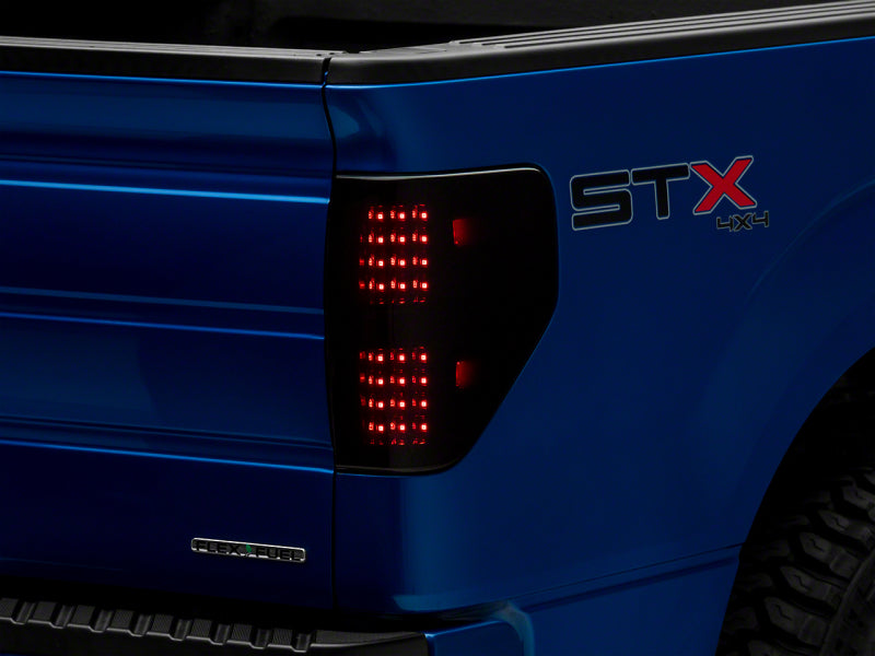 Raxiom 09-14 Ford F-150 Styleside Axial Series LED Tail Lights- Black Housing (Smoked Lens)