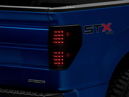 Raxiom 09-14 Ford F-150 Styleside Axial Series LED Tail Lights- Black Housing (Smoked Lens)