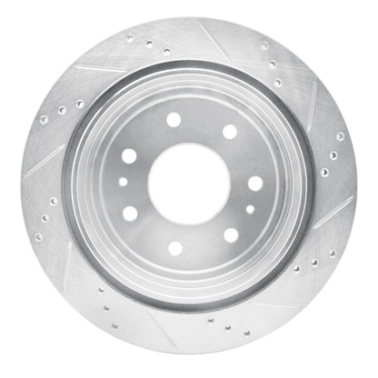 R1 Concepts R1 04-11 Ford F-150 RWD Rear Left Drilled & Slotted Silver Brake Rotor