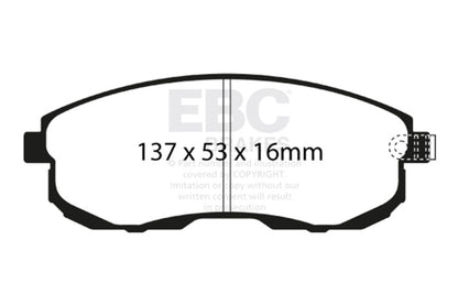 EBC 02-03 Infiniti G20 2.0 Redstuff Front Brake Pads