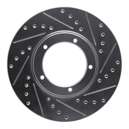 R1 Concepts R1 84-89 Porsche 911 Front Right Drilled & Slotted Silver Brake Rotor