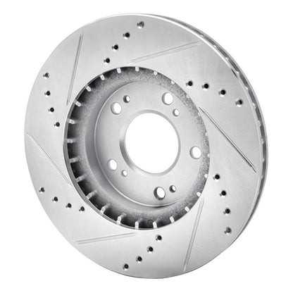 R1 Concepts R1 04-11 Mitsubishi Endeavor Front Right Drilled & Slotted Silver Brake Rotor