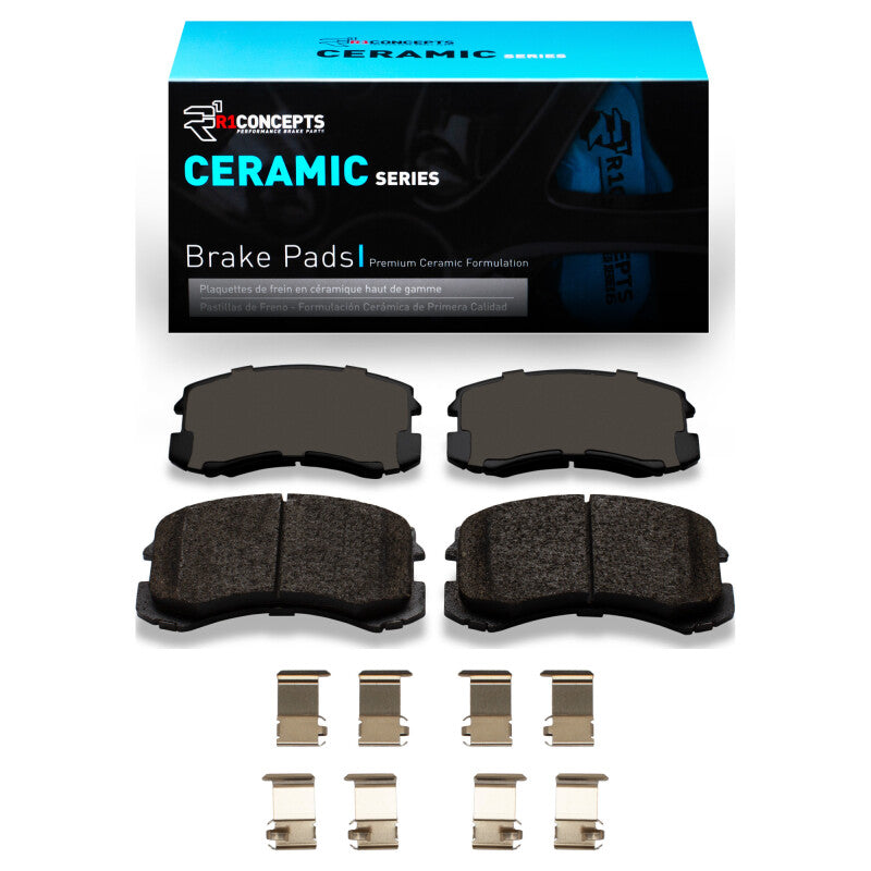 R1 Concepts R1 02-07 Mitsubishi Lancer Front Ceramic Pads & Hardware Kit