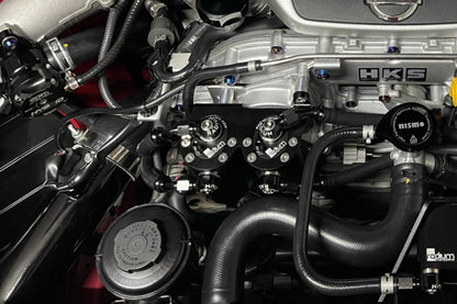 Radium Engineering Nissan R35 GT-R Dual Catch Can Kit CCV Fluid Lock