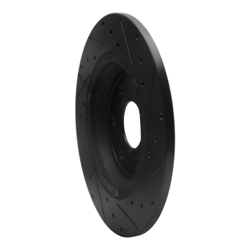 R1 Concepts R1 11-15 VPG MV-1 Rear Left Drilled & Slotted Black Brake Rotor