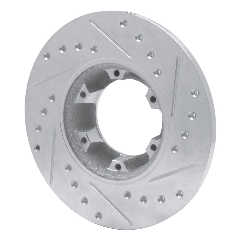 R1 Concepts R1 71-83 Renault Lecar Front Left Rear Left Drilled & Slotted Silver Brake Rotor