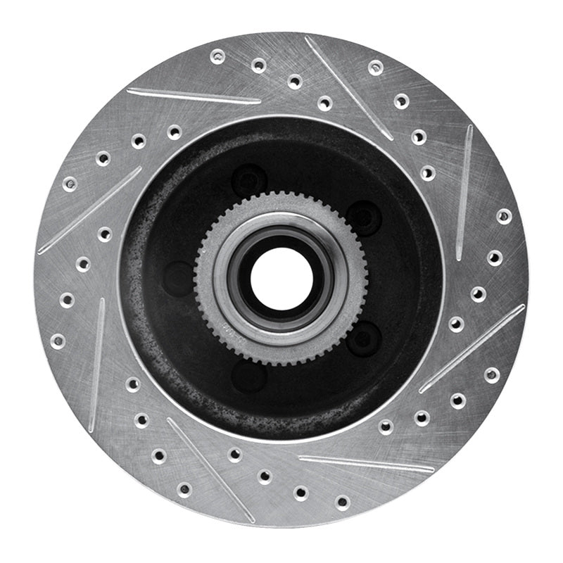R1 Concepts R1 1992-2002 Chevrolet C1500 Front Left Drilled & Slotted Silver Brake Rotor