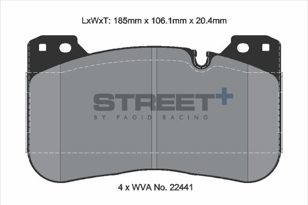 PAGID Racing T8289SP2001 STREET+ Brake Pads