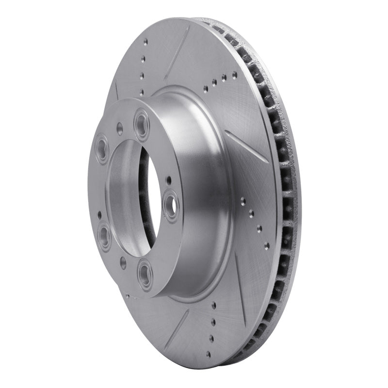 R1 Concepts R1 97-04 Porsche Boxster Front Left Drilled & Slotted Silver Brake Rotor