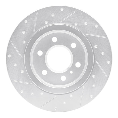 R1 Concepts R1 06-09 Buick TERRAZA Rear Right Drilled & Slotted Silver Brake Rotor