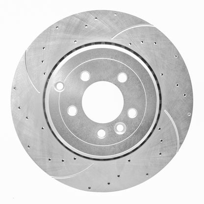 R1 Concepts R1 10-13 Land Rover Range Rover Sport Rear Left Drilled & Slotted Silver Brake Rotor