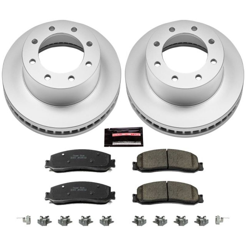 PowerStop Power Stop 2012 Ford F-350 Super Duty Front Z17 Coated Brake Kit