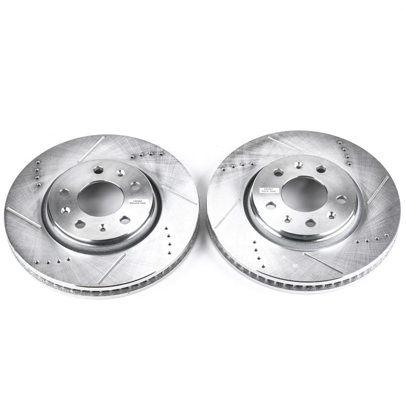 PowerStop Power Stop 03-05 Cadillac CTS Front Evolution Drilled & Slotted Rotors - Pair