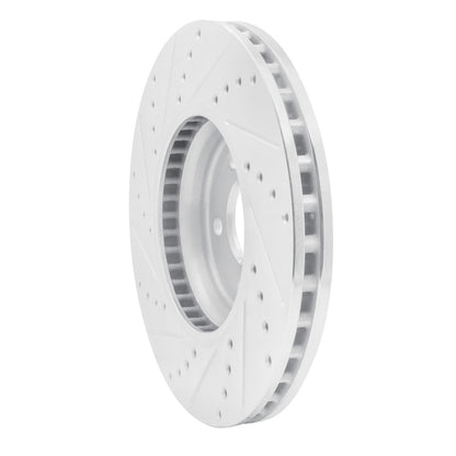 R1 Concepts R1 08-12 Audi Q5 (USA/Canada Excl Hybrid) Front Right Drilled & Slotted Silver Brake Rotor