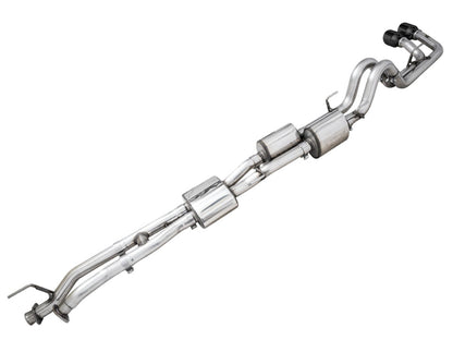 AWE Tuning 16-22 Toyota Tacoma 0FG Cat-Back Exhaust w/ BashGuard - Dual Diamond Black Tips