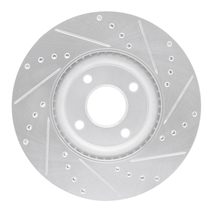 R1 Concepts R1 18-22 Ford Ecosport Front Left Drilled & Slotted Silver Brake Rotor