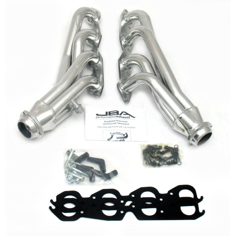 JBA 96-00 GM Truck 7.4L Vortec w/o A.I.R. 1-3/4in Primary Silver Ctd Cat4Ward Header