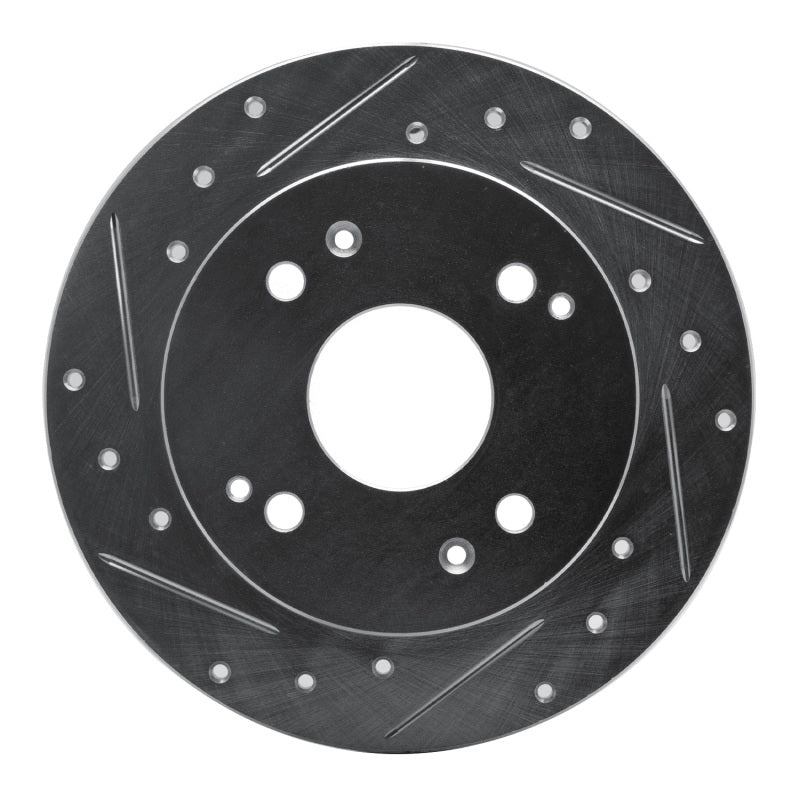 R1 Concepts R1 92-97 Acura CL Rear Left Drilled & Slotted Silver Brake Rotor