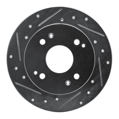 R1 Concepts R1 92-97 Acura CL Rear Left Drilled & Slotted Silver Brake Rotor