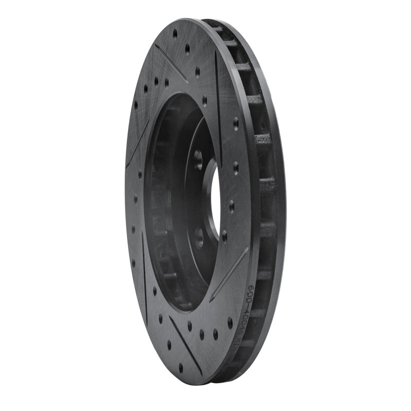R1 Concepts R1 84-95 Chrysler Town & Country Front Right Drilled & Slotted Black Brake Rotor