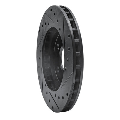 R1 Concepts R1 84-95 Chrysler Town & Country Front Right Drilled & Slotted Black Brake Rotor
