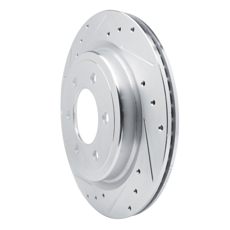R1 Concepts R1 21-25 Ford BRONCO Rear Left Drilled & Slotted Silver Brake Rotor
