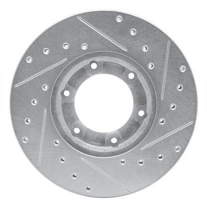 R1 Concepts R1 87-88 Toyota Pickup Front Left Drilled & Slotted Silver Brake Rotor