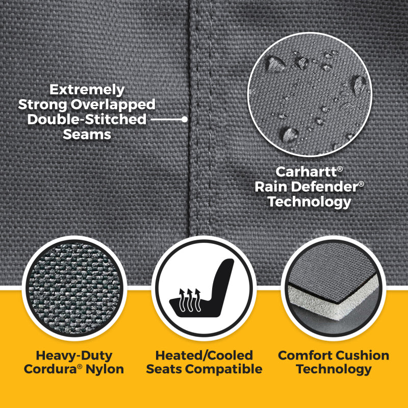 Covercraft 24-26 Toyota Tacoma Carhartt Super Dux PrecisionFit Custom 2nd Row Seat Covers - Gravel
