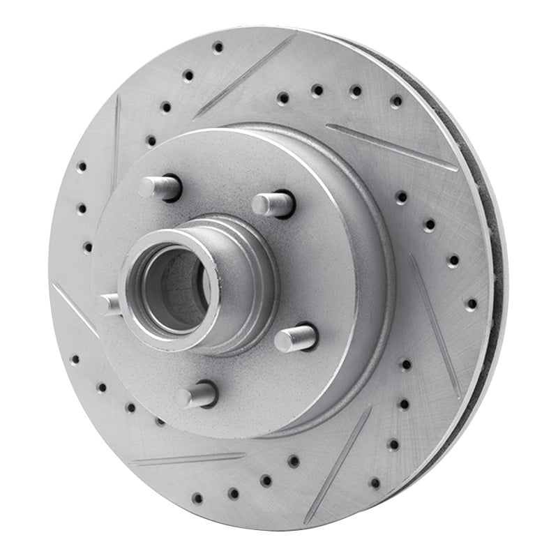 R1 Concepts R1 93-95 Chevrolet G10 Front Left Drilled & Slotted Silver Brake Rotor