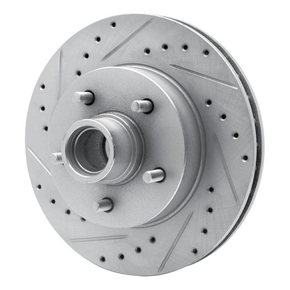 R1 Concepts R1 93-95 Chevrolet G10 Front Left Drilled & Slotted Silver Brake Rotor