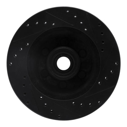 R1 Concepts R1 91-96 Dodge Dakota RWD Front Left Drilled & Slotted Black Brake Rotor