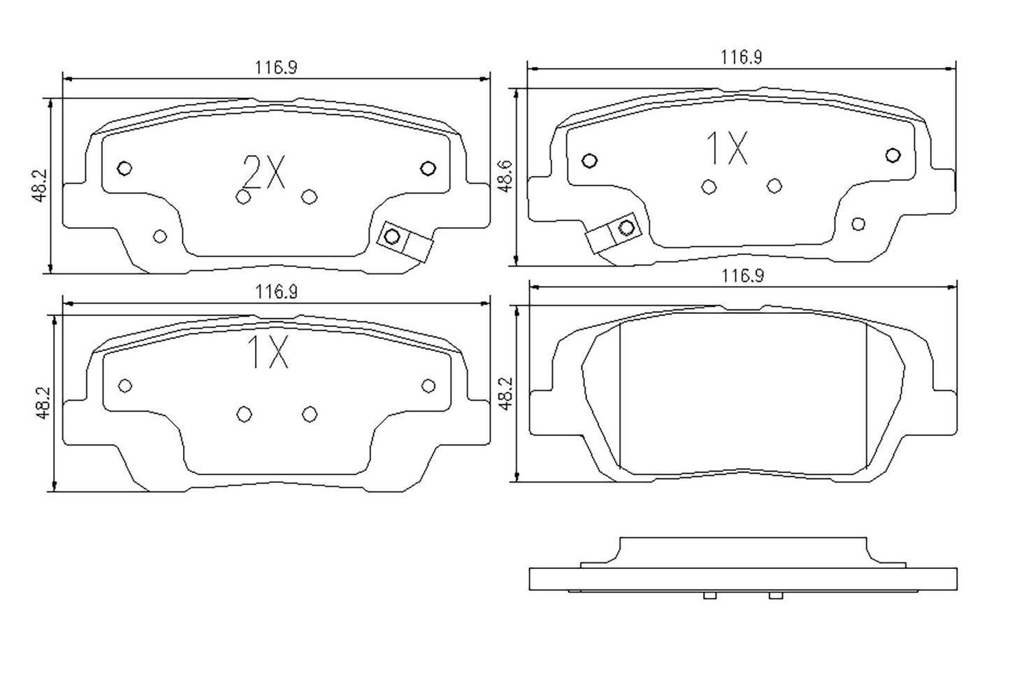 BOGAP Y8210172 Brake Pad Set, Disc Brake | ML Performance Car Parts