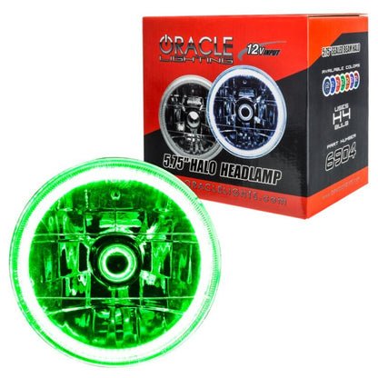 ORACLE Lighting Oracle Pre-Installed Lights 5.75 IN. Sealed Beam - Green Halo