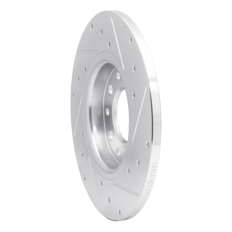 R1 Concepts R1 14-22 Chrysler 200 Rear Left Drilled & Slotted Silver Brake Rotor