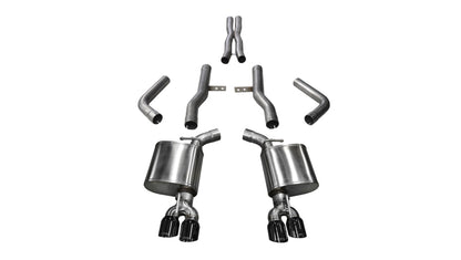 CORSA Performance Corsa 2015-2023 Dodge Challenger Hellcat Dual Rear Exit Extreme Exhaust w/ 3.5in Black Tips