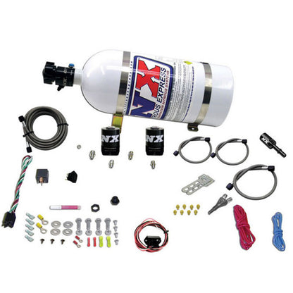 Nitrous Express 11-15 Ford Mustang GT 5.0L Coyote Single Nozzle Nitrous Kit (35-150HP) w/10lb Bottle