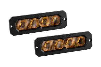 Diode Dynamics SS6 Max Yellow Flood Flush ABL (pair) 3000K