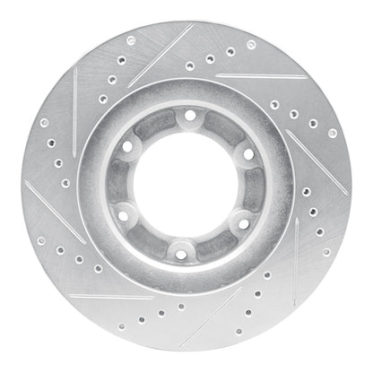 R1 Concepts R1 93-97 Lexus LX450 Front Right Drilled & Slotted Silver Brake Rotor