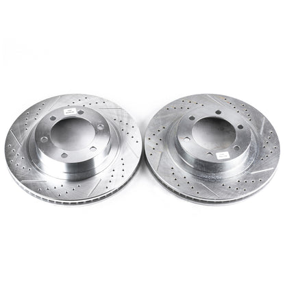 PowerStop Power Stop 03-09 Lexus GX470 Front Evolution Drilled & Slotted Rotors - Pair