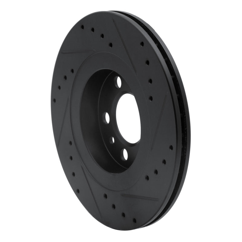 R1 Concepts R1 98-15 Volkswagen Beetle Front Left Drilled & Slotted Black Brake Rotor