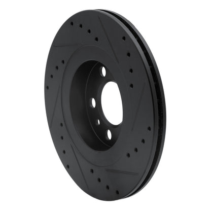 R1 Concepts R1 98-15 Volkswagen Beetle Front Left Drilled & Slotted Black Brake Rotor