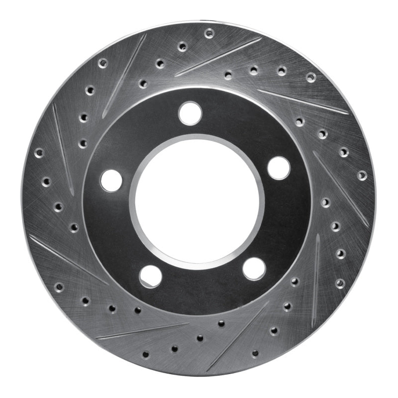 R1 Concepts R1 94-96 Ford Bronco Front Left Drilled & Slotted Silver Brake Rotor