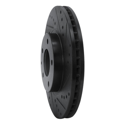 R1 Concepts R1 01-02 Mazda Millenia Front Right Drilled & Slotted Black Brake Rotor