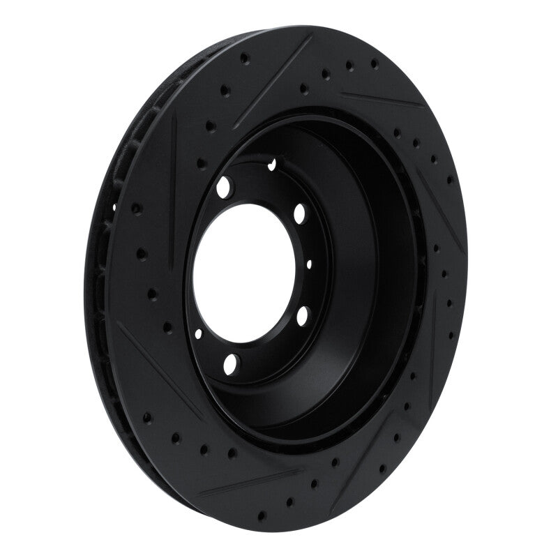 R1 Concepts R1 -23 Porsche Cayenne Rear Right Drilled & Slotted Black Brake Rotor