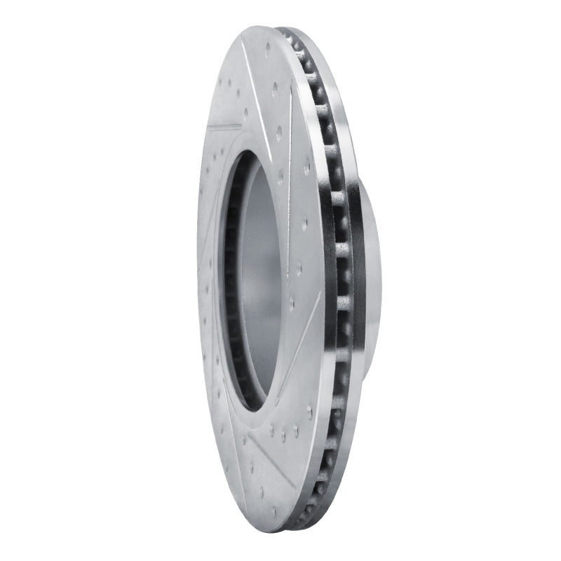 R1 Concepts R1 18-25 BMW Z4 Front Left Drilled & Slotted Silver Brake Rotor
