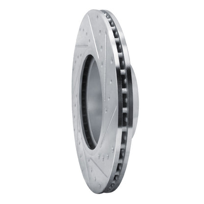 R1 Concepts R1 18-25 BMW Z4 Front Left Drilled & Slotted Silver Brake Rotor