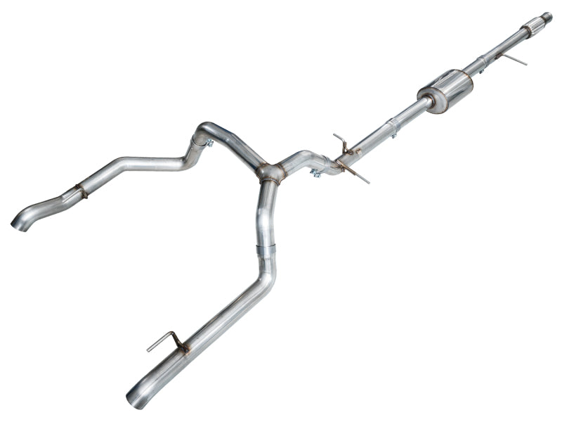 AWE Tuning 4th Gen GM 1500 5.3L 0FG Cat-Back Split Rear Exit (w/ Bumper Cutouts) - OE Tips