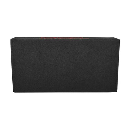 DS18 Dual 10in Shallow Enclosure w/ Subwoofer 350 Watts RMS Sealed Black Carpet Amplified
