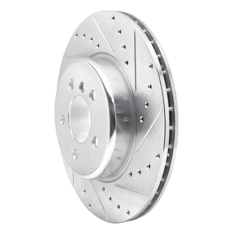 R1 Concepts R1 10-19 BMW 550I Rear Right Drilled & Slotted Silver Brake Rotor