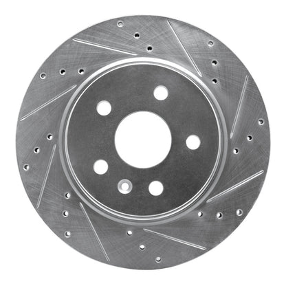 R1 Concepts R1 10-25 Buick Regal Rear Right Drilled & Slotted Silver Brake Rotor